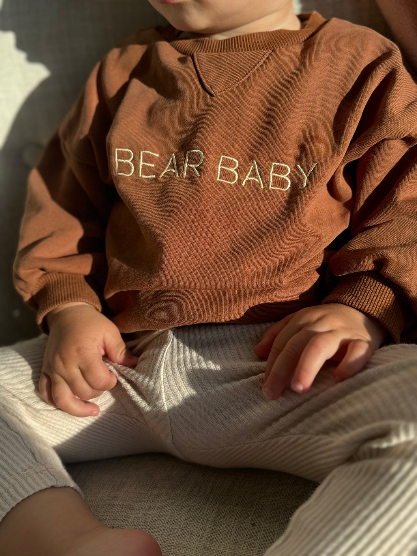 Bear Baby Jumper - Chocolate