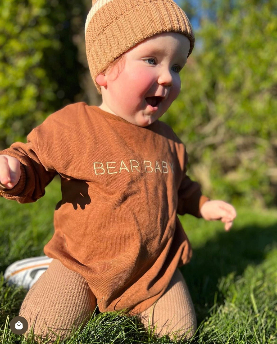 Bear Baby Romper - Chocolate