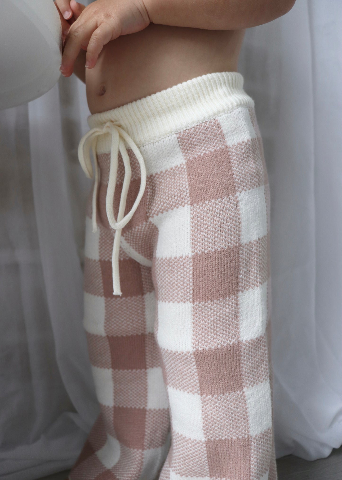 Gingham Knit Set