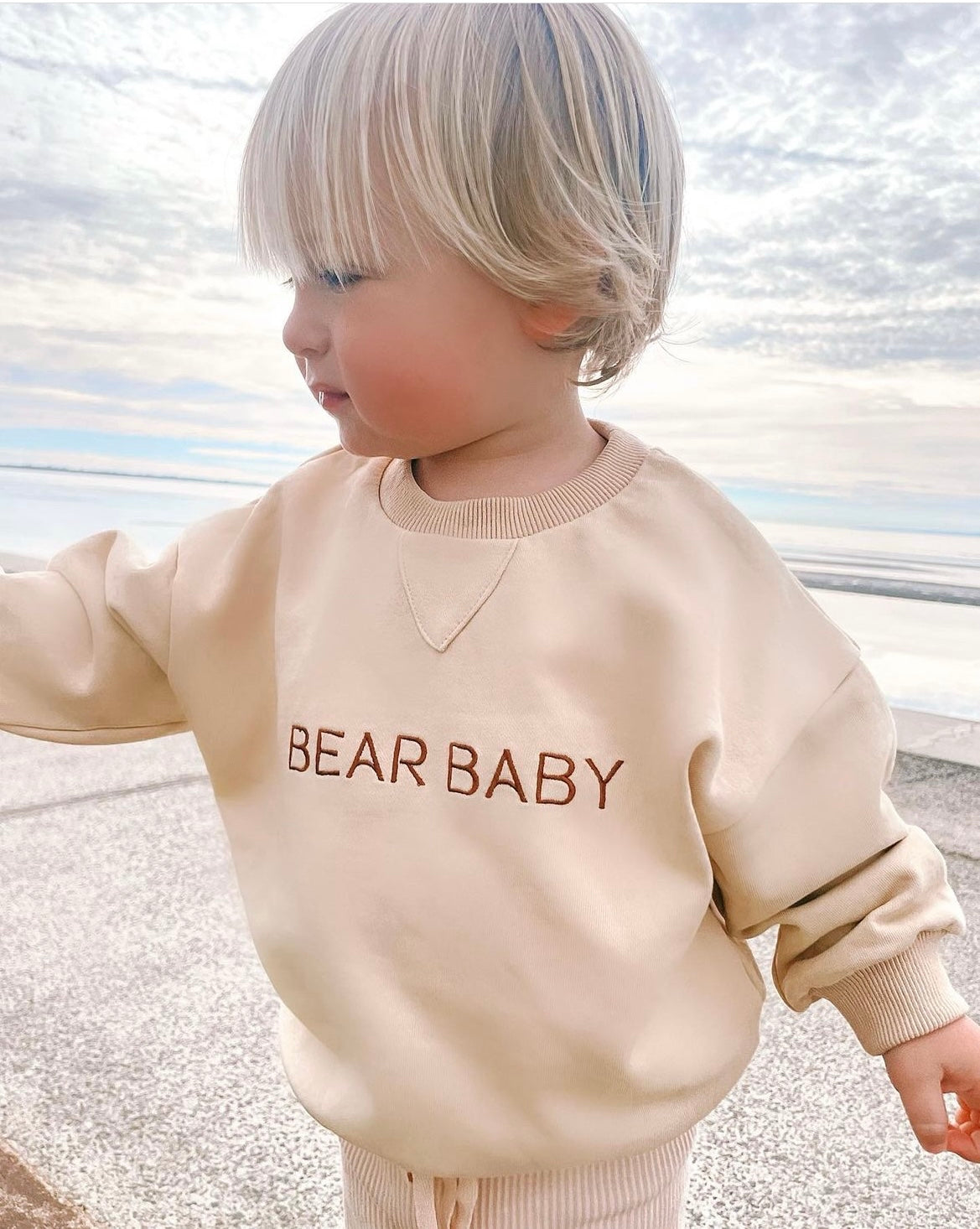 Bear Baby Jumper - Beige