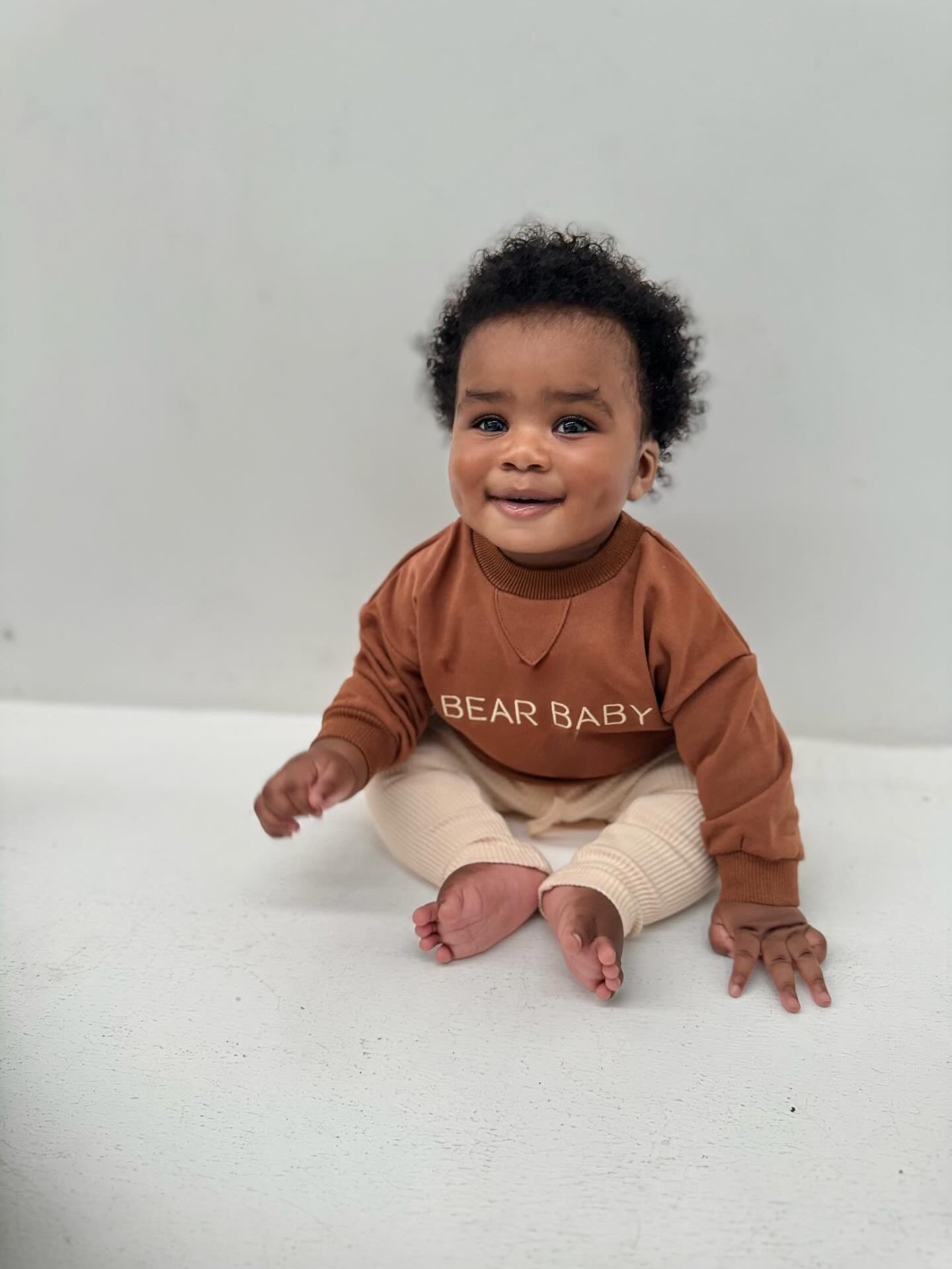 Bear Baby Jumper - Chocolate