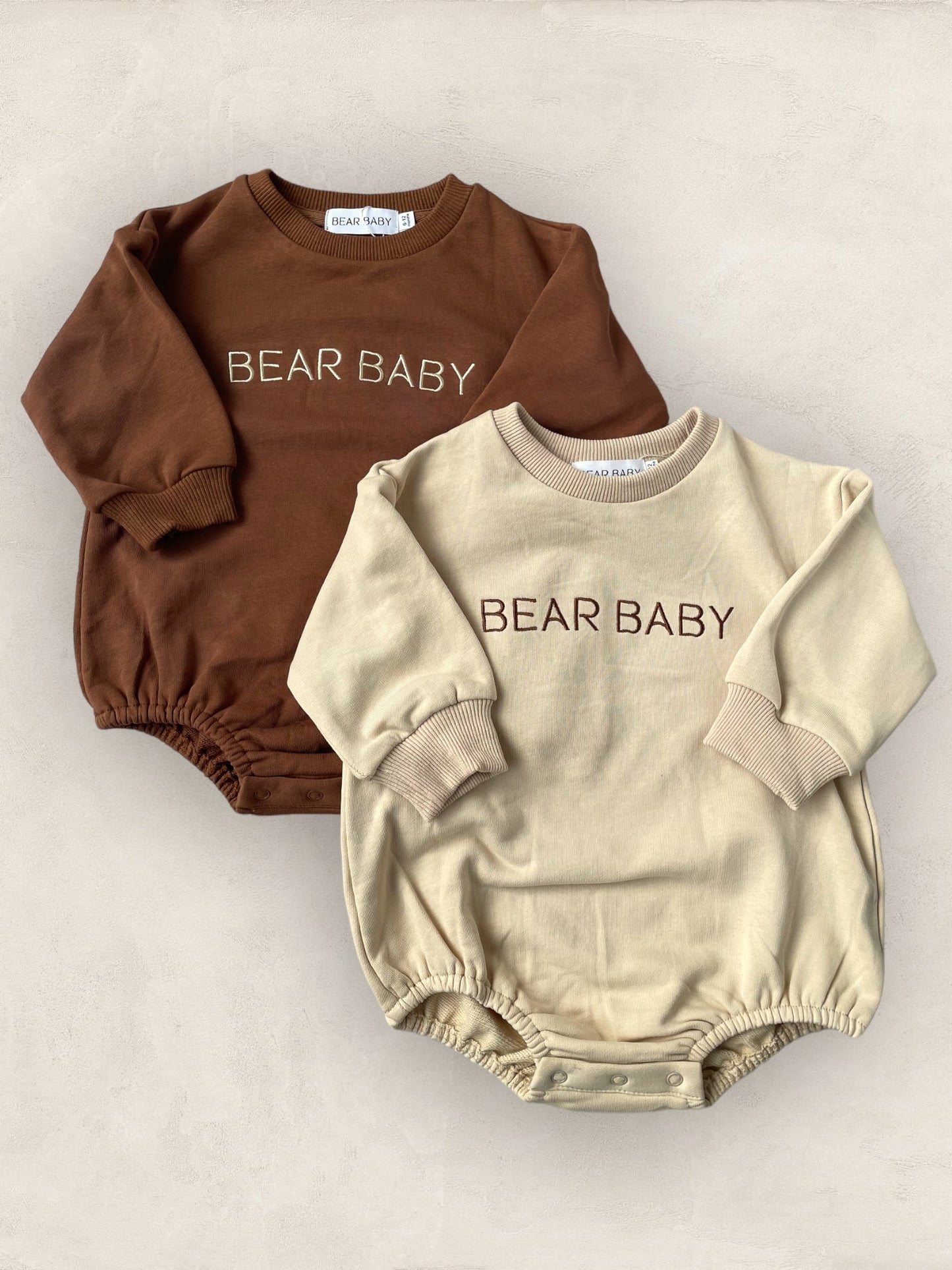 Bear Baby Romper - Chocolate