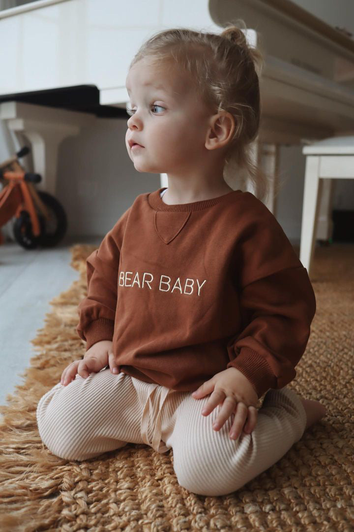 Bear Baby Jumper - Chocolate