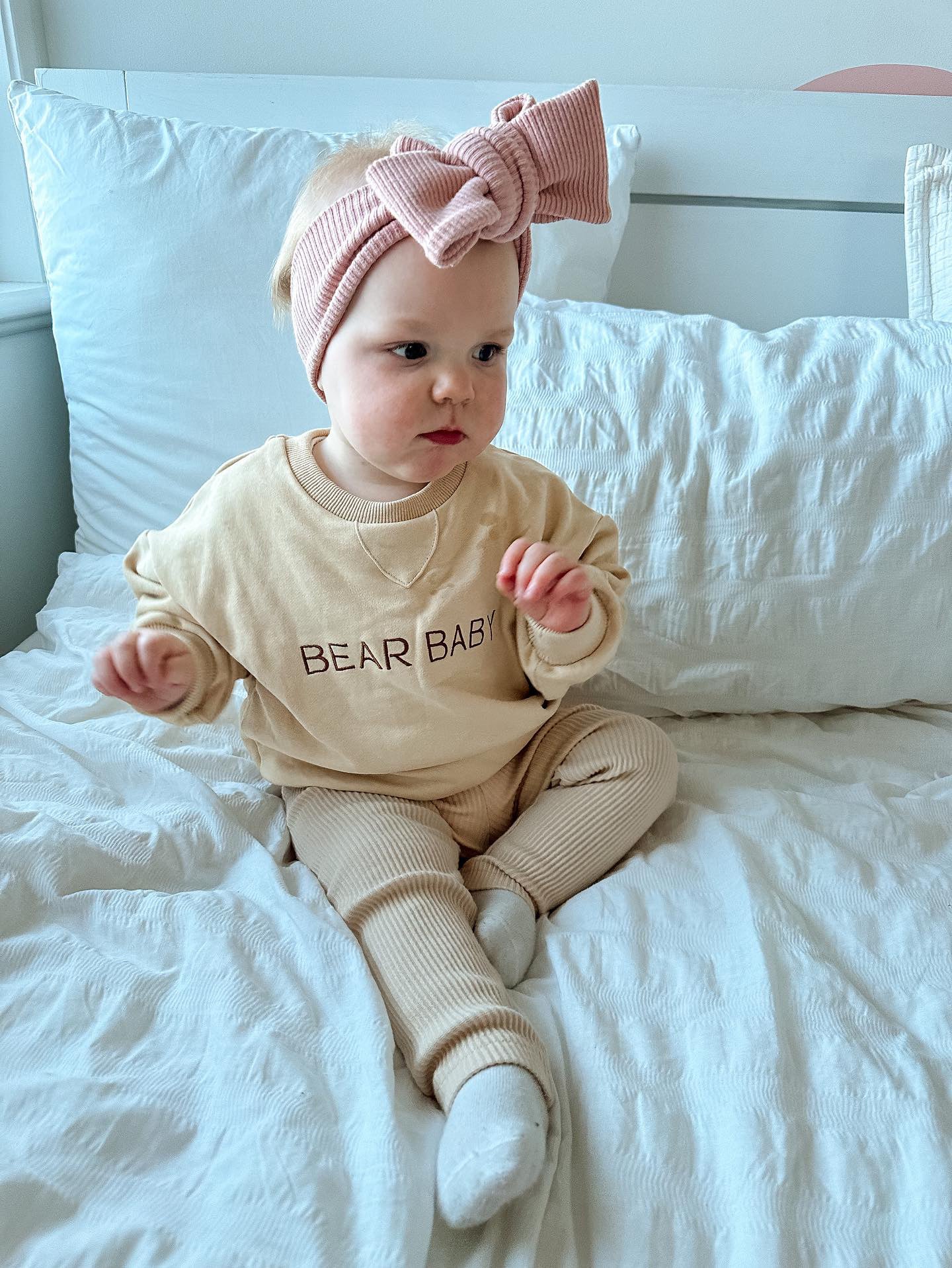 Bear Baby Jumper - Beige