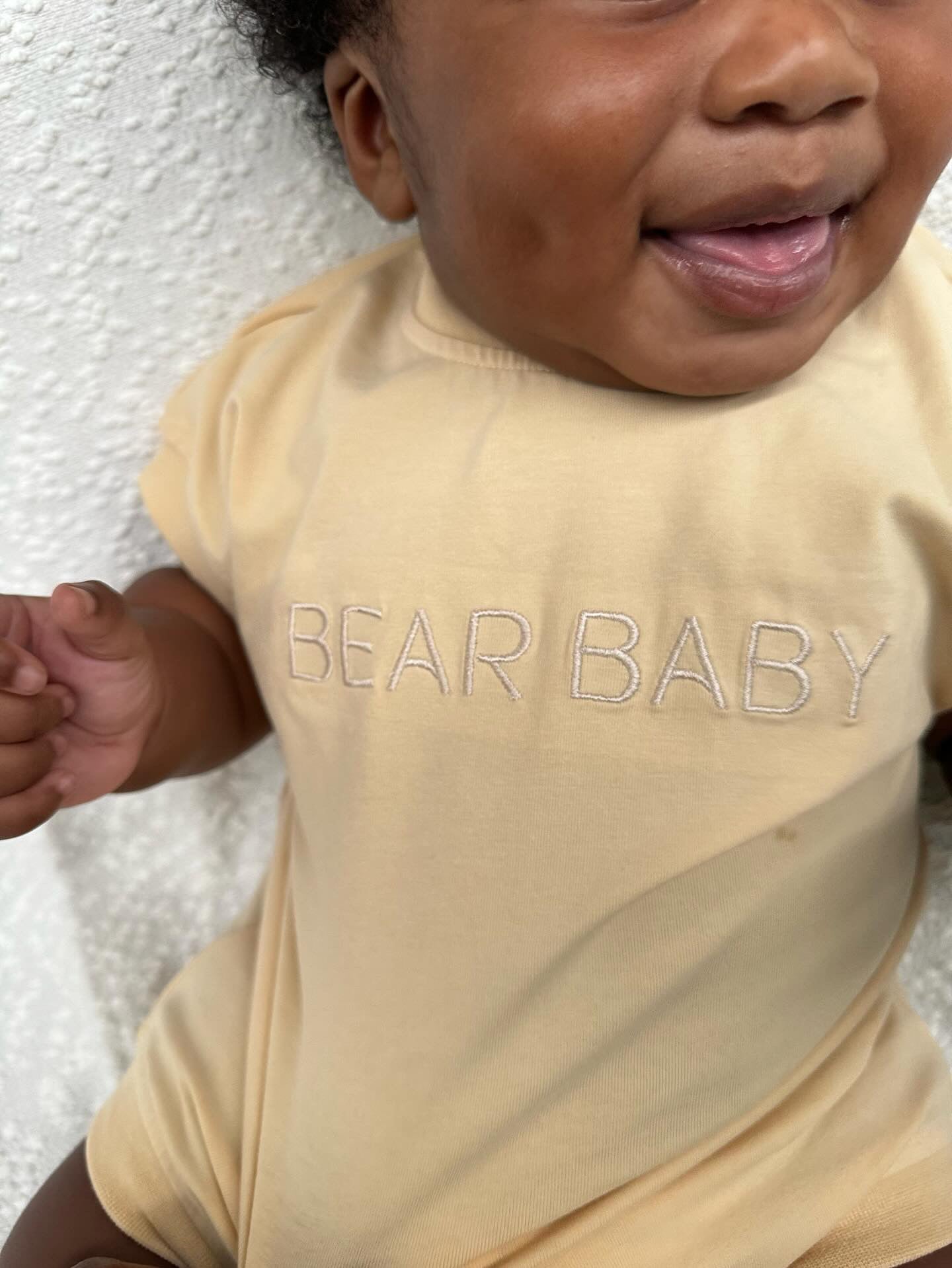 Bear Baby T-Shirt Romper - Vanilla