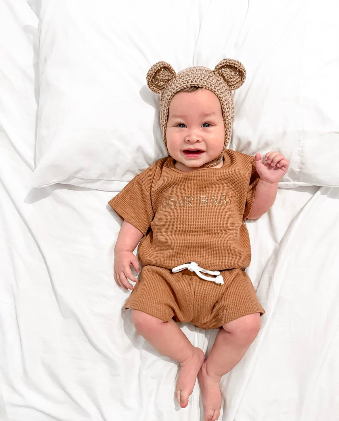 Bear Baby Waffle Set - Toffee