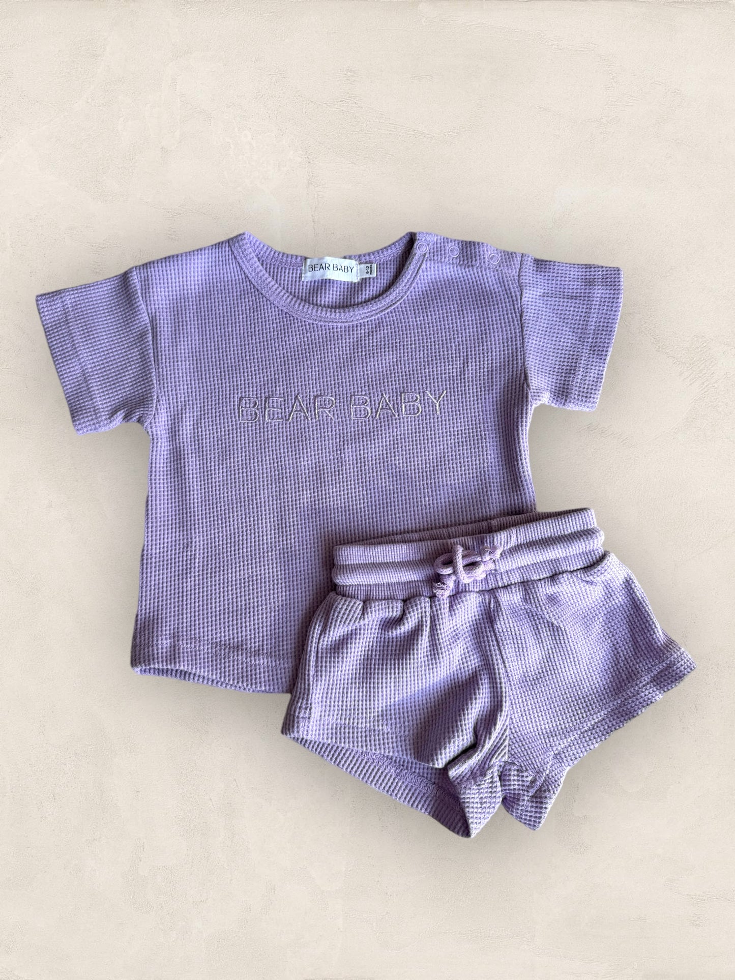 Bear Baby Waffle Set - Lavender