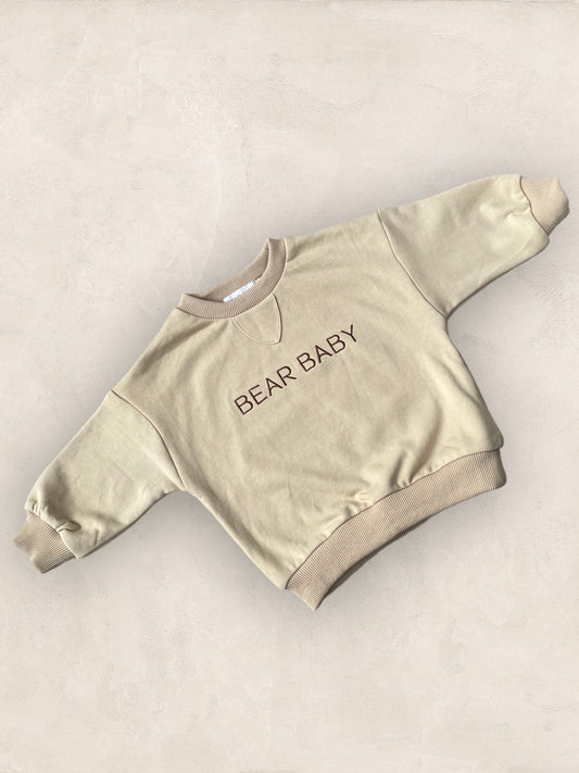 Bear Baby Jumper - Beige