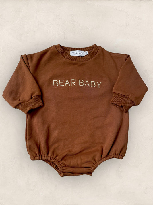 Bear Baby Romper - Chocolate