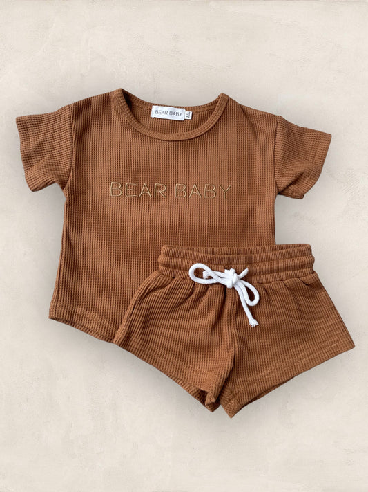 Bear Baby Waffle Set - Toffee